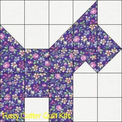 Calico Scotty Dog Grab Bag Fabric Easy Pre-Cut Quilt Blocks Kit Calico Scotty Dog Grab Bag Fabric Easy Pre-Cut Quilt Blocks Kit