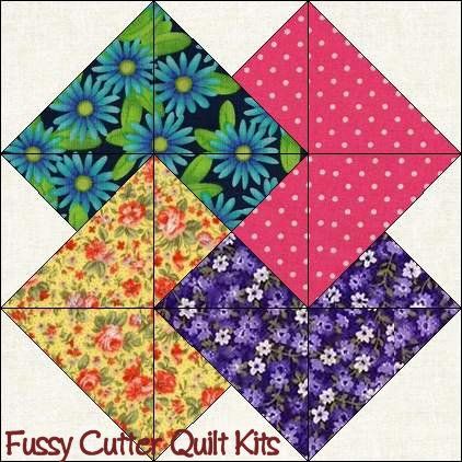 Scrappy Patchwork Fabric Card Trick Pattern Easy Pre-Cut Quilt Blocks Top Kit