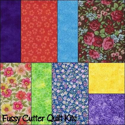 Crazy Granny Patchwork Squares Easy Pre-Cut Quilt Block Kit