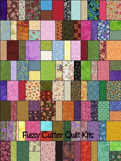 Crazy Granny Patchwork Squares Grab Bag of Fabric Calico Easy Pre-Cut Quilt Blocks Top Kit