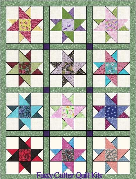 Example of quilt top using sashing and borders Example of quilt top using sashing and borders