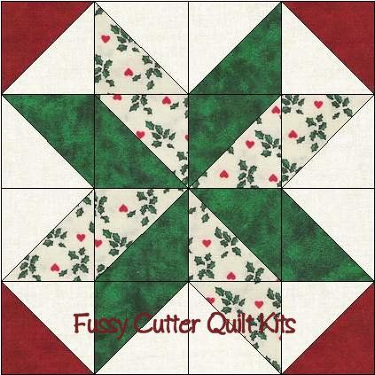 Scrappy Christmas Fabrics Easy Pre-Cut Star Quilt Blocks Top Kit