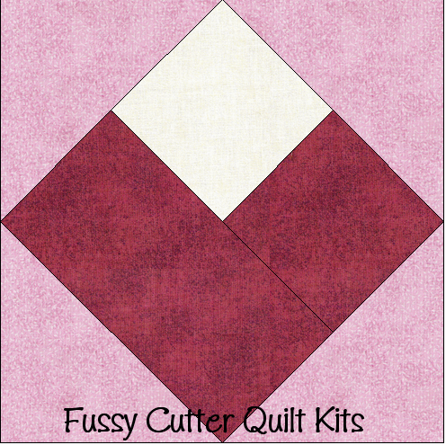 Scrappy Fabric Log Cabin Heart Easy Pre-Cut Quilt Block Kit