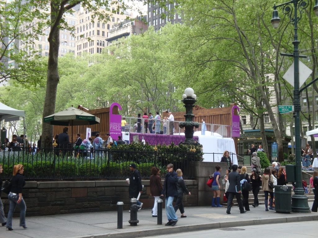 World's Biggest Bed Jump in Bryant Park