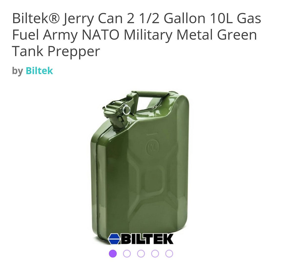 Ural Dnepr BMW Jerry Gas Fuel Can Canister Soviet Union Military 10 L