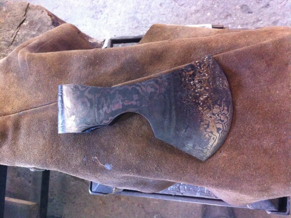 Damascus Axe making