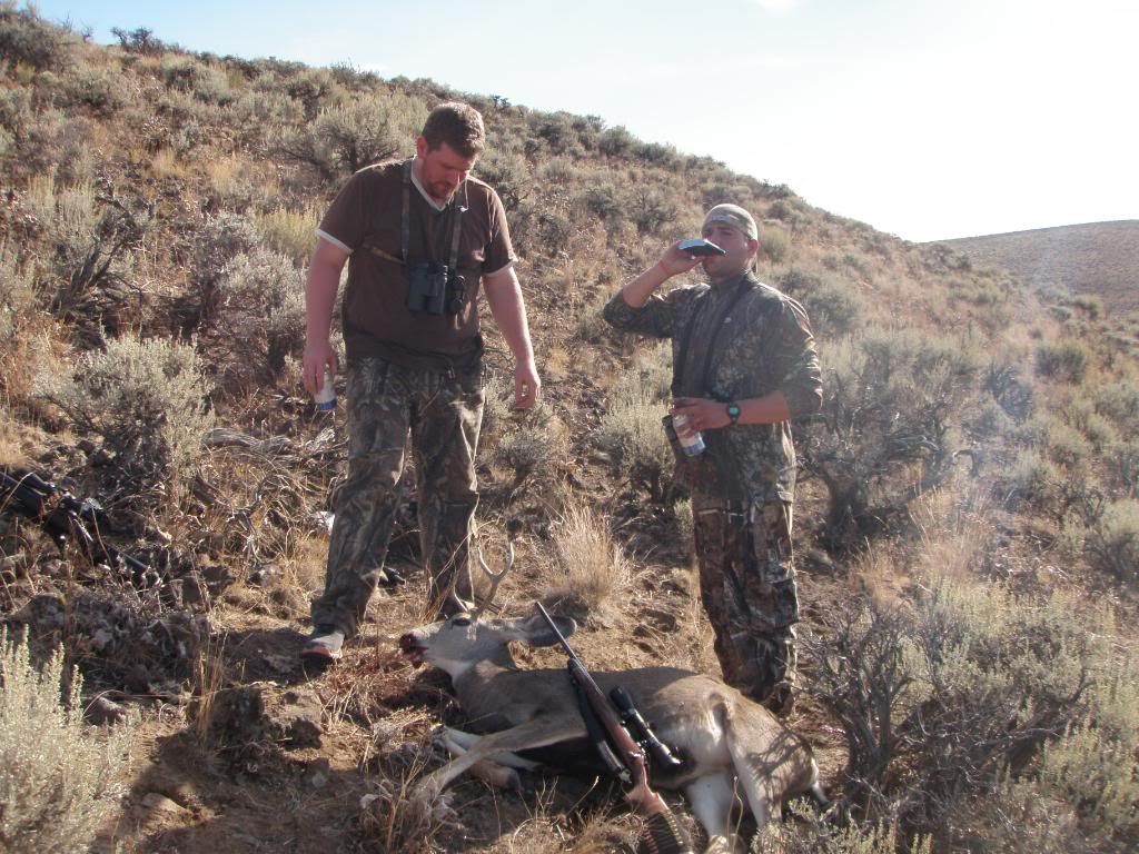 Success - Kevin got his first Mule deer. Karl was really close to walking into this buck but just barley zigged when he needed to zag.