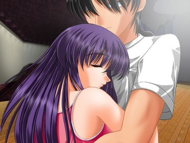 cute anime couples hugging. couple hugging photos