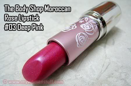 The Body Shop Moroccan Rose Lipstick deep pink