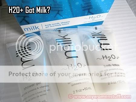 H20+ Milk shower gel, body scrub body lotion