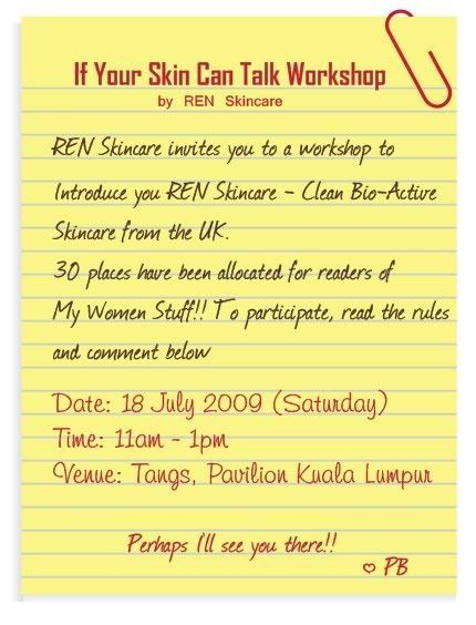 REN Skincare Workshop